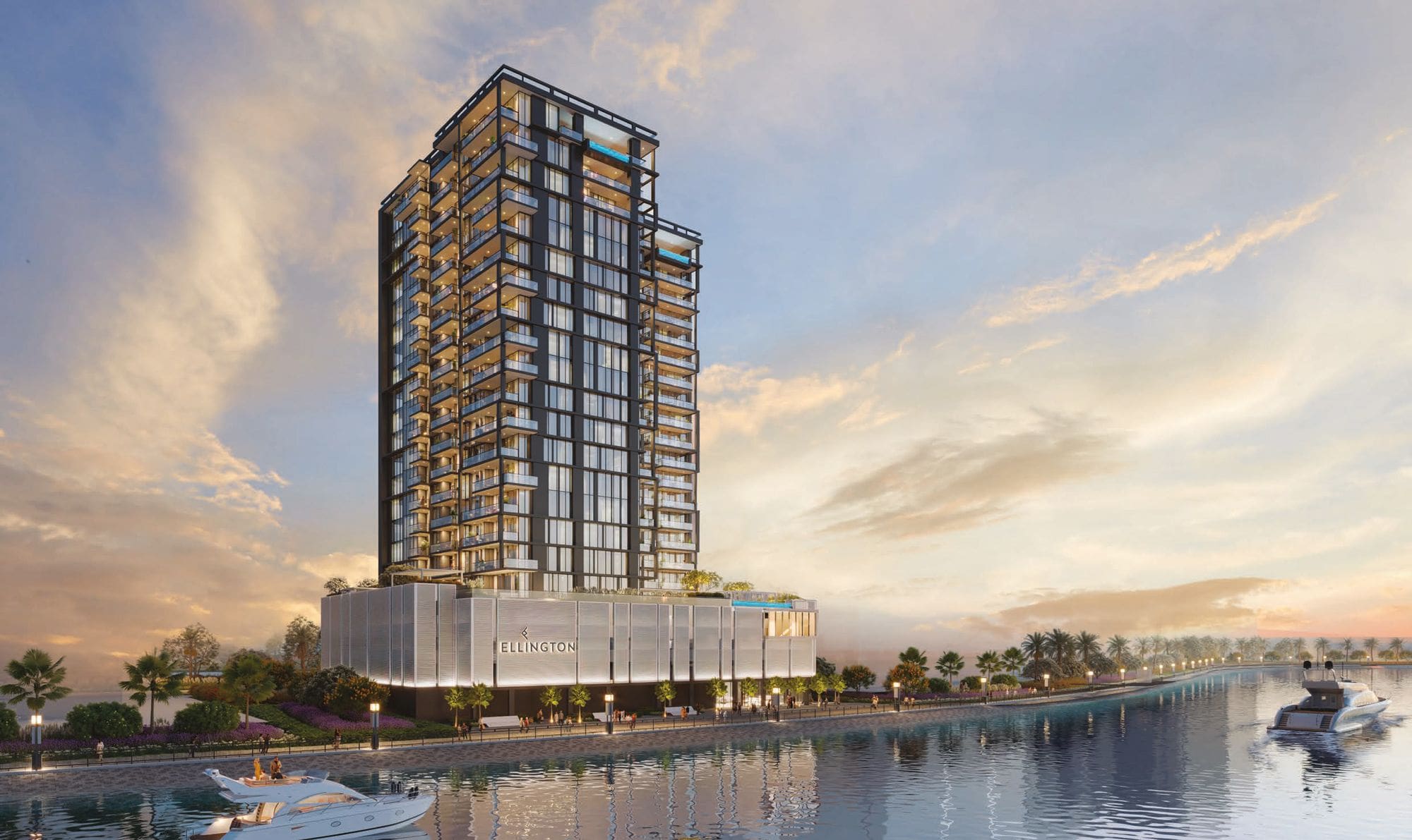 Eltiera Views by Ellington, architectural render, Jumeirah Islands, Dubai